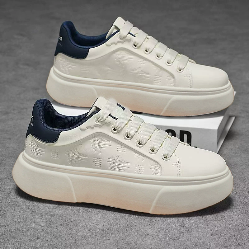 Chaussures de skate décontractées respirantes blanches pour hommes, printemps 2026, pour étudiants