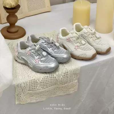 XSHX Girls Retro Canvas Sneakers Breathable Mesh Rubber Sole with Velcro · YANYAN China shoe factory