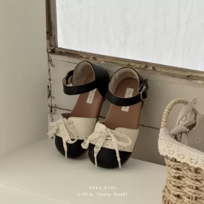 XSHX Girls Half Sandals Breathable Rubber Sole with Velcro for Spring Summer · YANYAN China shoe factory