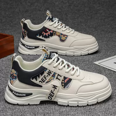 Men's Sports Shoes Spring New Trendy Height Increase Anti-Slip Thick Sole Wear-Resistant Sports Casual Dad Shoes · YANYAN China shoe factory