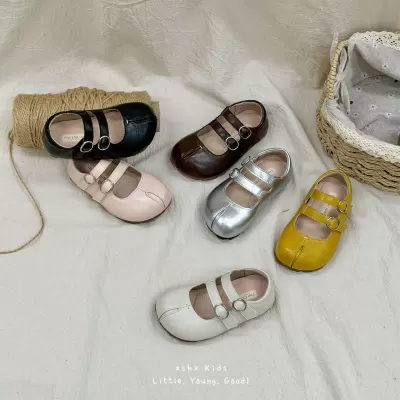 XSHX Girls Retro Mary Jane Shoes with Split Toe Design Rubber Sole for All Seasons · YANYAN China shoe factory