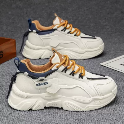 Men's 2026 Spring Breathable Sports Casual Dad Shoes Thick Sole Anti-Slip Trendy · YANYAN China shoe factory
