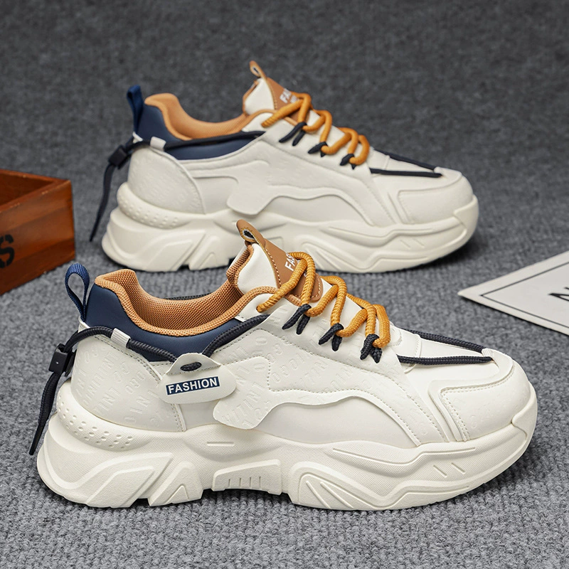 Men's 2026 Spring Breathable Sports Casual Dad Shoes Thick Sole Anti-Slip Trendy