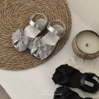 XSHX Girls Fish Mouth Sandals with Butterfly Bow Retro Breathable Rubber Sole · YANYAN China shoe factory