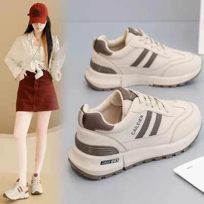 Women's Breathable Sneakers 2026 Spring, Korean Thick Sole Height Increase Running · YANYAN China shoe factory