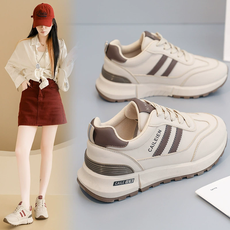 Sneakers respirants femme printemps 2026, semelle épaisse coréenne surélévation running