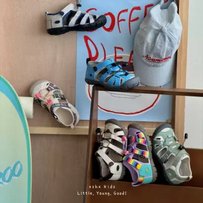 XSHX Kids Amphibious Quick-Dry Water Shoes with Toe Cap for Summer