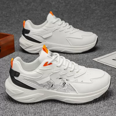Men's 2026 Spring Leather Waterproof Thick Sole Casual Skate Shoes for Students · YANYAN China shoe factory