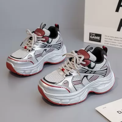 Women's Chunky Sneakers Spring, Thick Sole Height Increase Korean Fashion Casual · YANYAN China shoe factory