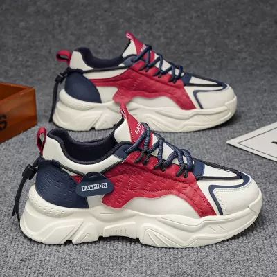Tênis Dad Shoes Masculinos Primavera 2026 Respiráveis, Sola Grossa, Aumento de Altura · YANYAN China shoe factory