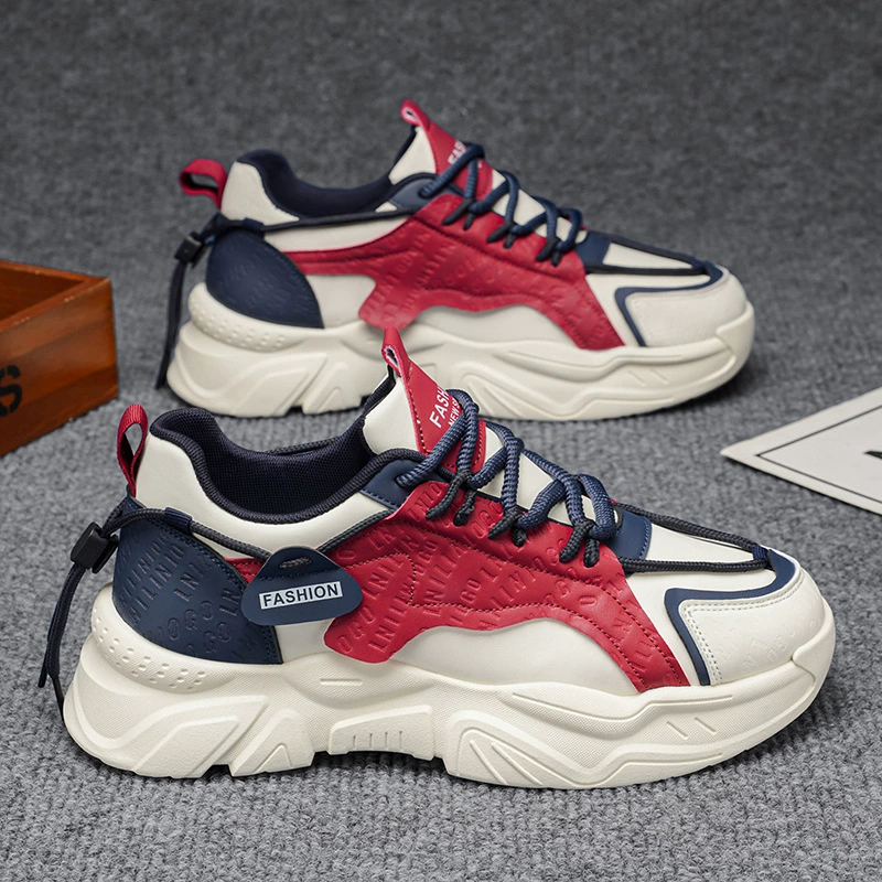 Dad Shoes Men 2026 Spring Breathable Trendy Thick Sole Height Increasing Casual Sports