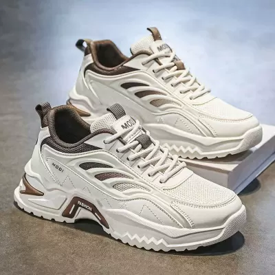 Men's 2026 Spring Thick Sole Dad Shoes Lightweight Breathable Casual for Students