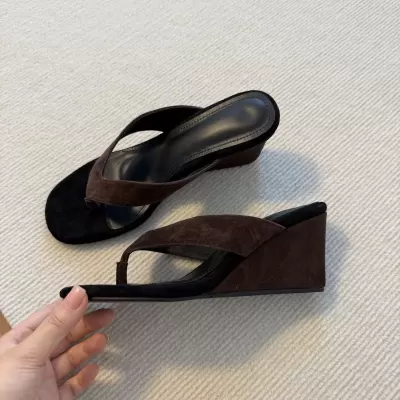 Women's High Heel Thong Sandals 2026 Summer Fashion Thick Sole Wedge · YANYAN China shoe factory
