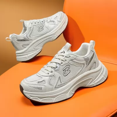 Spring Summer Chunky Dad Shoes Women Thick Sole Mesh Breathable Height Increase · YANYAN China shoe factory