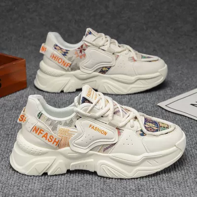 2026 Spring Lightweight Breathable Dad Shoes Men Thick Sole Height Increase Casual Summer Sports · YANYAN China shoe factory