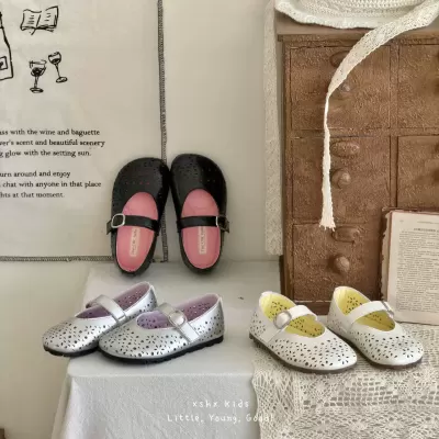 XSHX Girls Cutout Shoes with Velcro Anti-Slip Rubber Sole for Spring Summer · YANYAN China shoe factory