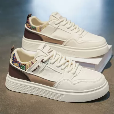 Men's Summer 2026 Fashion Casual Board Shoes Soft Sole White Trendy Sneakers Model 2036 · YANYAN China shoe factory