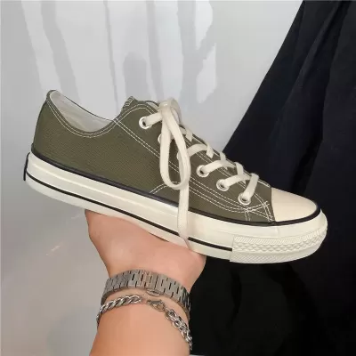 New Summer Breathable Canvas Shoes Men Versatile Low Top Casual Korean Student Cloth Shoes Trendy Board · YANYAN China shoe factory