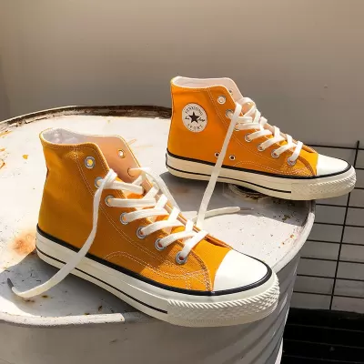 Classic 1970s Canvas Shoes Men High Top Oil Wax Couple Korean Versatile Student Cloth Shoes Trendy · YANYAN China shoe factory