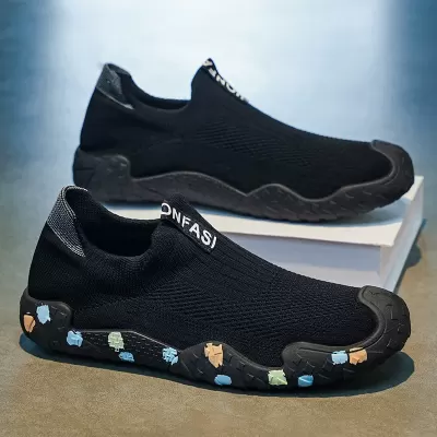 Men's Shoes 2026 Spring Fashion Versatile Knit Mesh Shoes Breathable Anti-Slip Running Casual · YANYAN China shoe factory