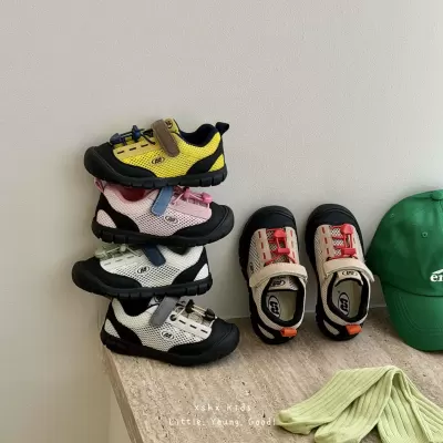 XSHX Kids Outdoor Breathable Hiking Shoes with Toe Cap Anti-Slip Rubber Sole for Spring Summer · YANYAN China shoe factory