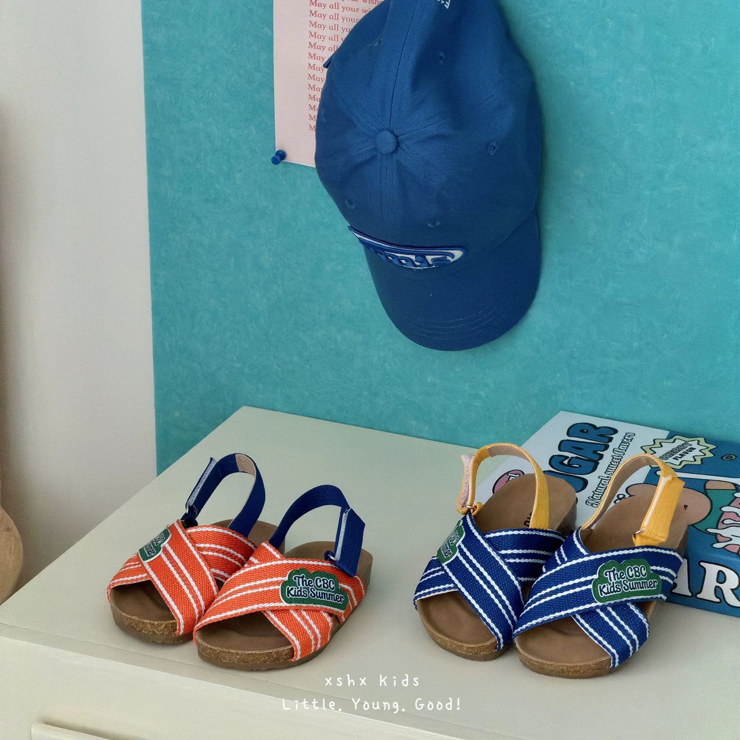 XSHX Sandales de plage pour enfants, séchage rapide, respirantes, vacances d'été
