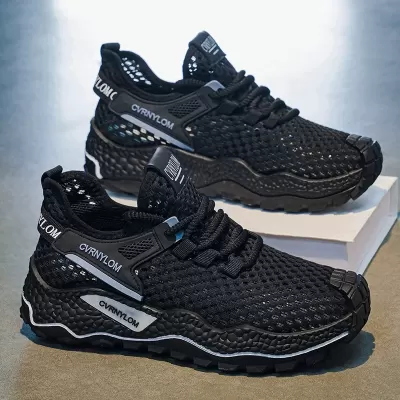 Men's 2026 Summer Thin Mesh Breathable Shoes Outdoor Running Soft Sole Lightweight · YANYAN China shoe factory