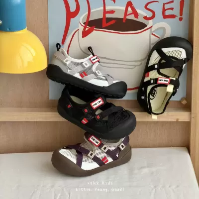 XSHX British Association Children's Outdoor Sports Sandals Anti-Slip Rubber Toe Cap Wide Head Mesh Spring Summer · YANYAN China shoe factory