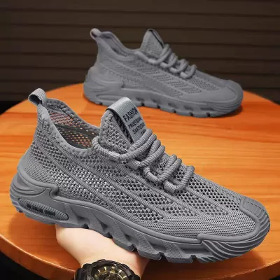 Men's Summer Thin Mesh Breathable Casual Running Shoes Soft Sole Lightweight Work Sneakers Model 2043 · YANYAN China shoe factory