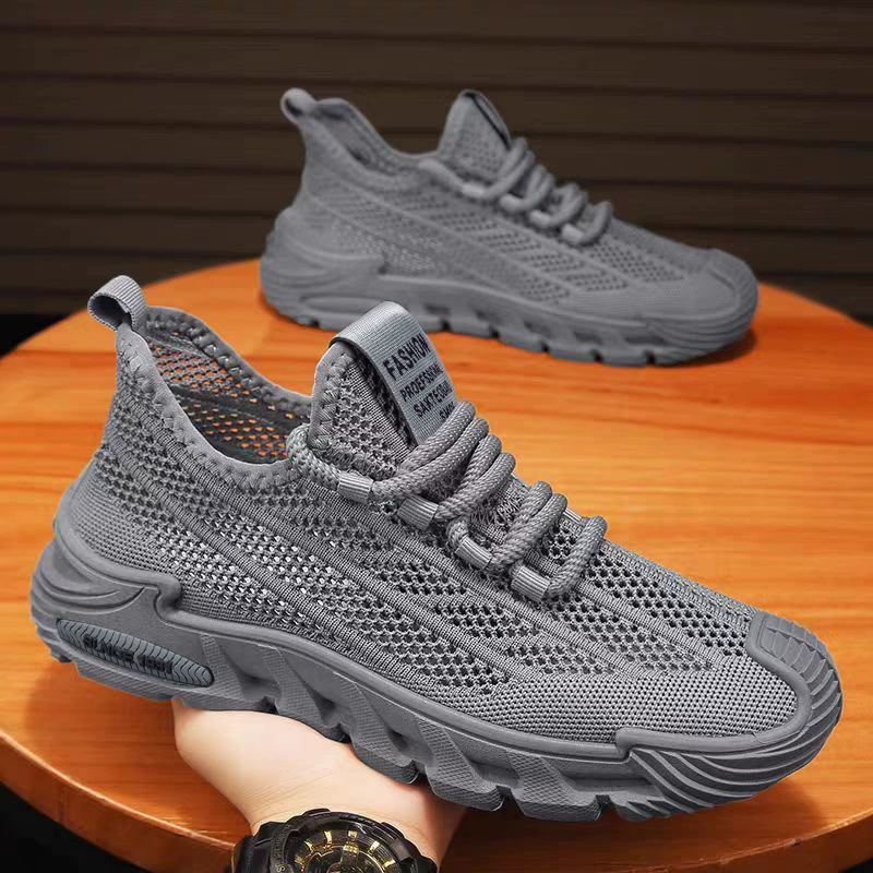Chaussures de running homme été mesh fin respirant décontractées semelle souple légères travail sneakers modèle 2043