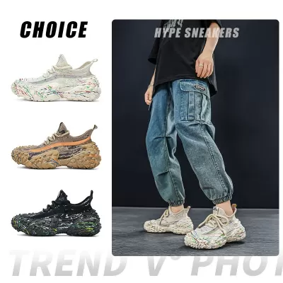 Export Wholesale Graffiti Dad Shoes Men 2026 New, Breathable Mesh Sports Shoes, Korean Fashion · YANYAN China shoe factory