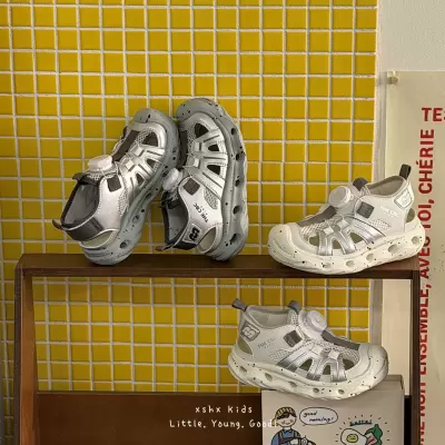 XSHX Swiss Style Water Pipe Children's Breathable Lightweight Sports Sandals Twist Button Comfort Running Jumping Boys Girls Spring Summer