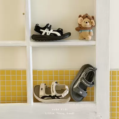 XSHX Simple Beach Shoes Children's Open Toe Waterproof Light Soft Anti-Slip Quick Dry Breathable Boys Girls Spring Summer · YANYAN China shoe factory