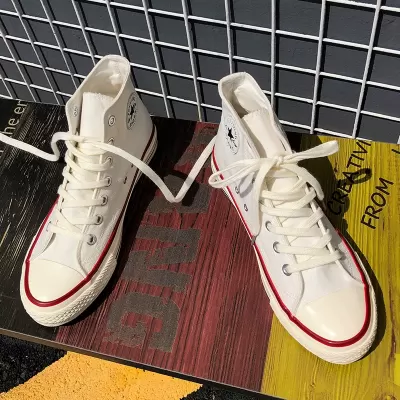 1970er Retro Boardschuhe Korean Sommer Atmungsaktiv High Top Canvas Unisex Sneakers · YANYAN China shoe factory