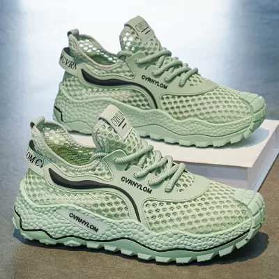 Mesh Men's Shoes 2026 Summer Breathable Thin Large Mesh Lightweight Running Sneakers · YANYAN China shoe factory
