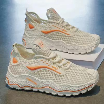 Mesh Men's Summer Shoes Breathable Thin Casual Lightweight Fashion Sneakers · YANYAN China shoe factory