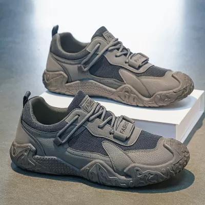 Men's Summer Mesh Breathable Work Safety Shoes Slip Resistant Outdoor Hiking Sneakers Model 2048
