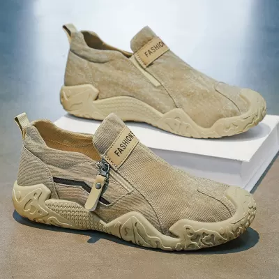 Men's Spring Canvas Breathable Old Beijing Cloth Shoes Slip On Driving Casual Sneakers Model 2051 · YANYAN China shoe factory
