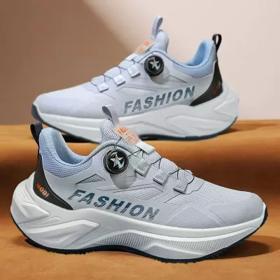 Men's Summer 2026 Youth Twist Button Soft Sole Shock Absorbing Lightweight Running Shoes Model 2052 · YANYAN China shoe factory