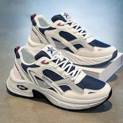 Men's Summer 2026 Mesh Breathable Running Shoes Thick Sole Student Dad Sneakers Model 2053 · YANYAN China shoe factory