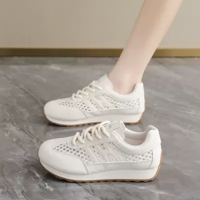 Women's Summer Chunky Sneakers Breathable Mesh Thick Sole Casual Shoes 2026 New · YANYAN China shoe factory
