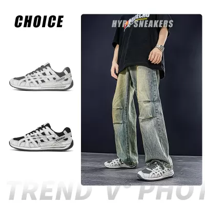 European Men's Shoes Summer Breathable Mesh Fashion Casual, Thin Soft Sole Sports