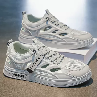 Men's Summer White Hollow Breathable Casual Board Shoes Water Shoes Student Sandals Model 2058 · YANYAN China shoe factory