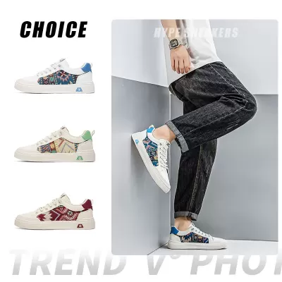 Sapatos Casuais Masculinos Primavera Verão Novo Tênis Branco Plano, Jovem Slip-on Sapatos de Skate Verão Respirável · YANYAN China shoe factory