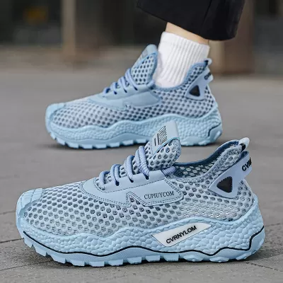 2026 Summer Men's Mesh Breathable Hollow Sports Shoes Lightweight Casual Fashion Sneakers · YANYAN China shoe factory