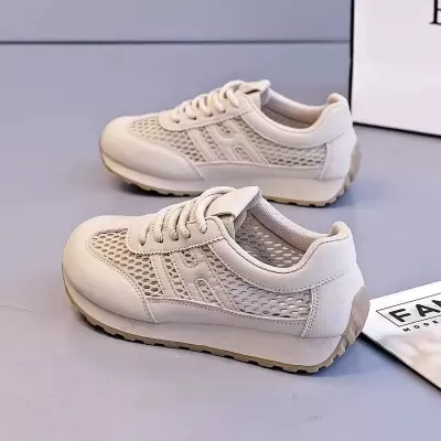 Women's Summer Chunky Sneakers Breathable Mesh Thick Sole Casual Sports Shoes · YANYAN China shoe factory