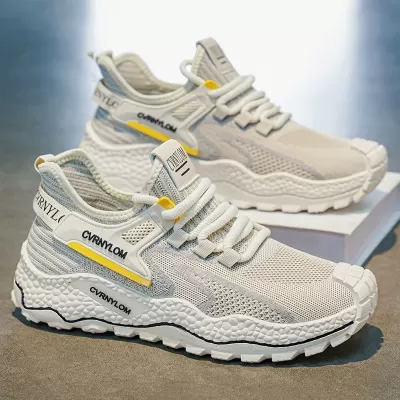 2026 New Men's Summer Breathable Mesh Running Shoes Hollow Sports Outdoor Dad Sneakers · YANYAN China shoe factory