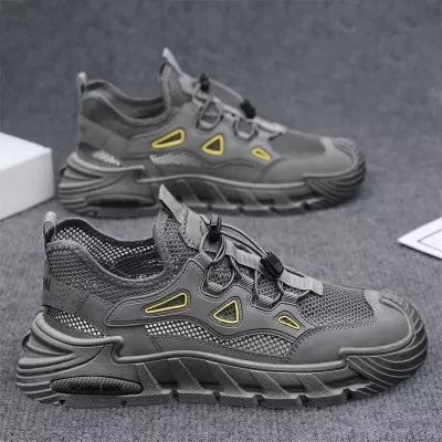 Men's Summer 2026 Breathable Mesh Shoes Thin Mesh Lace Up Student Casual Sneakers Model 2062 · YANYAN China shoe factory