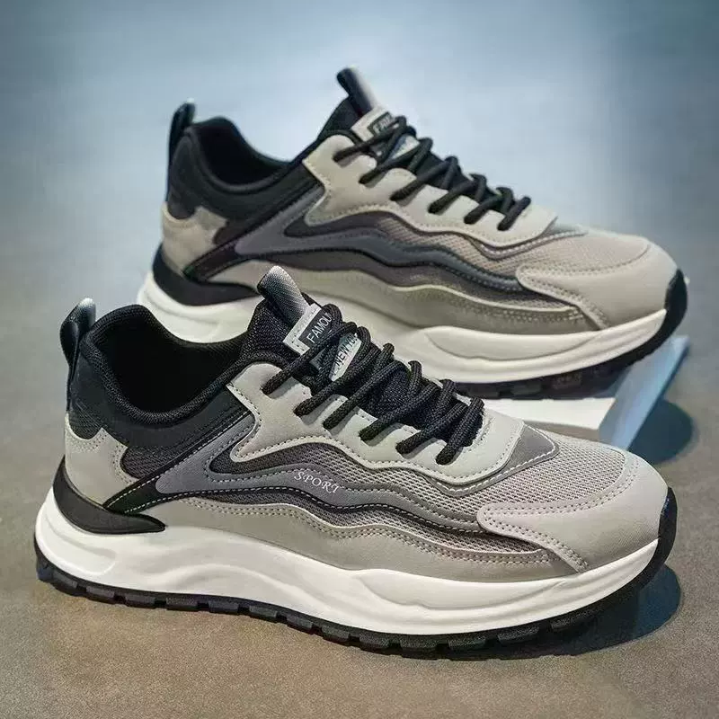 Chaussures de running homme été mesh respirant décontractées voyage surélevées jeunesse père sneakers modèle 2064