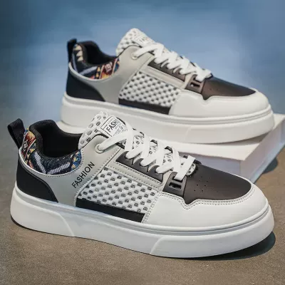 Men's Summer 2026 Casual Board Shoes Breathable Mesh Eyelet Men's Sports Student Shoes Model 2069 · YANYAN China shoe factory
